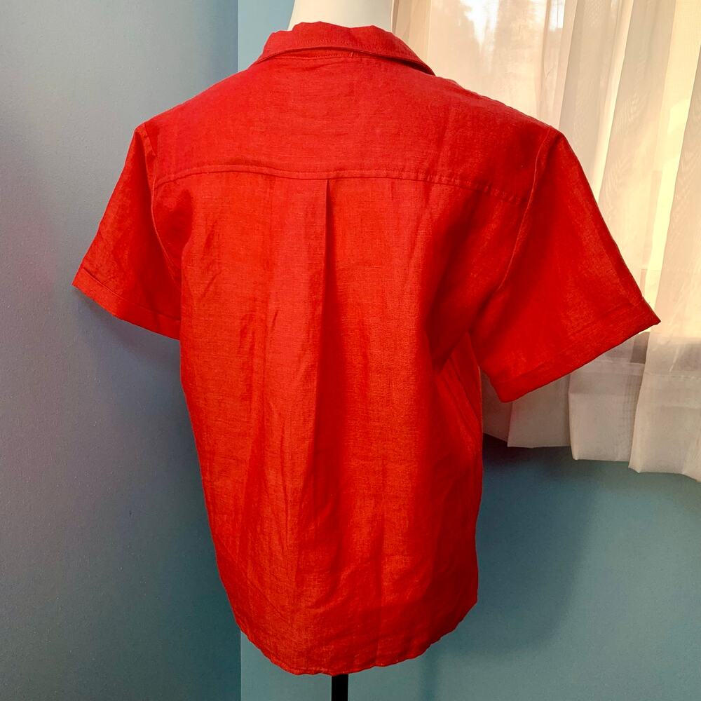 NWT Anthropologie Maeve Red Classic Surf Shirt Size XS - Picture 5 of 8